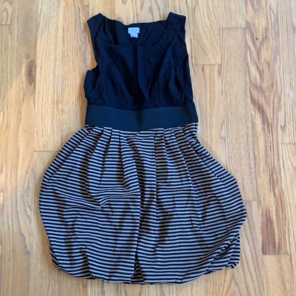 Black and Brown Mini/Midi Dress